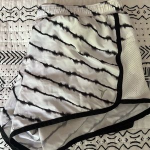 Old Navy Active Striped Black and White Running Shorts